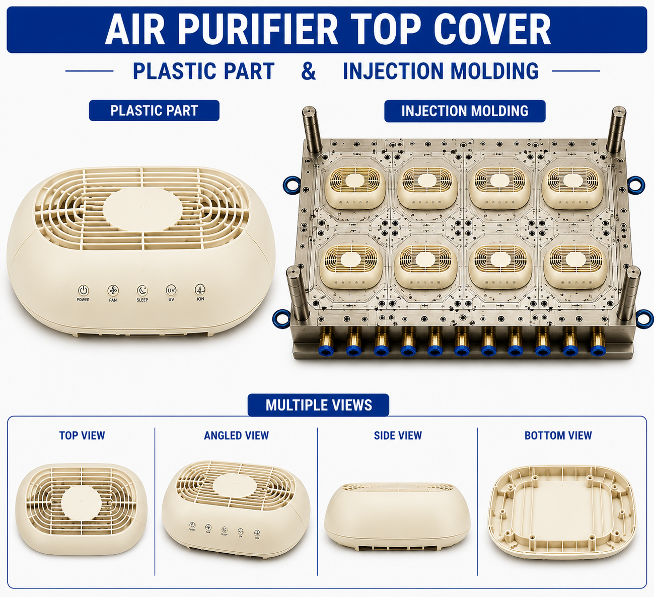 Air Purifier Plastic Top Cover Mould and Moulding Service
